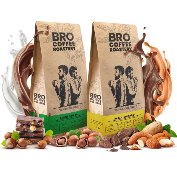 Conjuto de Bro Coffee Roastery Brazil Samba + Brazil Cerrado 2x1kg (2kg)