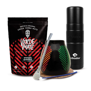 Conjuto de Erva Mate Verde Mate 400g 0,4kg Yerbomos XL + Calabaza + Bombilla