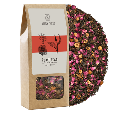Mary Rose - Chá Pu-erh Rosa - 50g