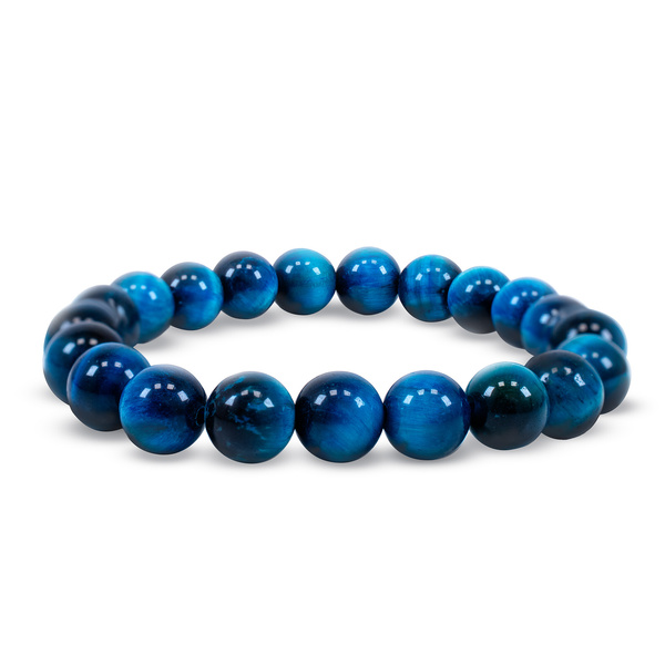 Pulseira com olho de tigre azul
