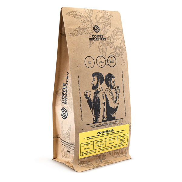 Bro Coffee Roastery - Café em grão inteiro Colombia Medellin Premium 1kg