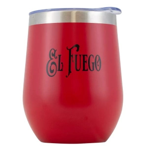 TermoLid – copo térmico para erva mate com tampa – El Fuego (vermelho) – 350 ml
