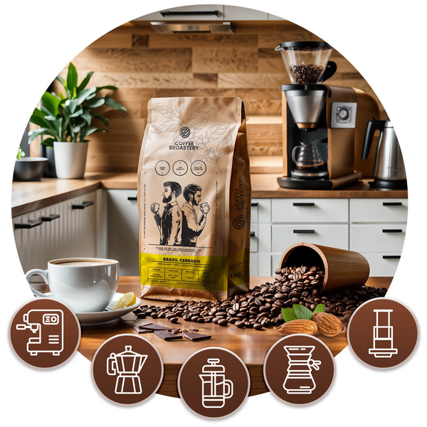 Bro Coffee Roastery - Café em grão inteiro Brazil Cerrado Premium 1kg