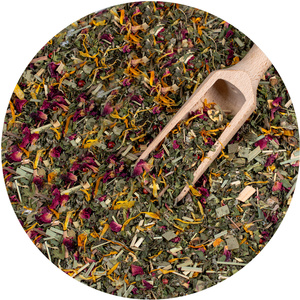 Conjunto de oferta para Chacra Raiz (Muladhara): chá de chakra + incenso + vela