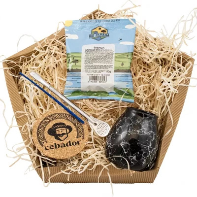 Conjunto de oferta de Erva Mate: Rio Parana Energia 50g + Calabaza + Bombilla