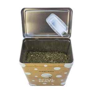Yerbera – Lata metálica + Soul Mate Orgánica Energia 0,5 kg