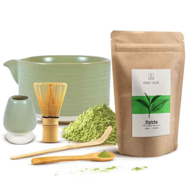 Conjunto de preparação de chá Matcha