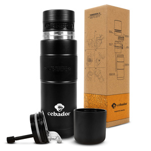 Yerbomos XL ALL IN ONE - 750ml - Mate, garrafa térmica e bombilla num só (preto)