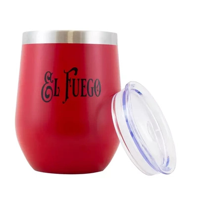 TermoLid – copo térmico para erva mate com tampa – El Fuego (vermelho) – 350 ml