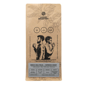 Bro Coffee Roastery - Café em grão inteiro Amico dall'Italia Espresso Roast 400g