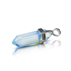 Pingente com opalite em saquinho + corrente