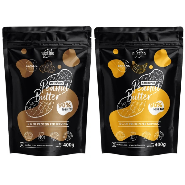 Pack de Manteiga de Amendoim em Pó Nustino 2x400g