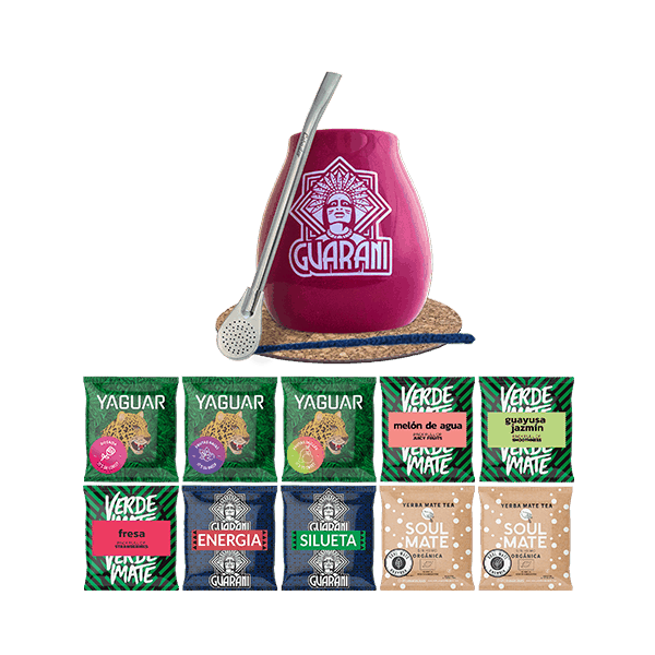 Yerba Mate Set 500g Mate Gourd Bombilla 10x50g
