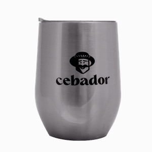 TermoLid – copo térmico para erva mate com tampa – Cebador (prateado) – 350 ml