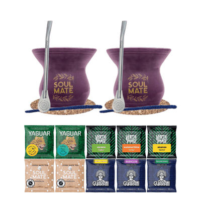 Conjuto de Erva Mate 10x50g 2x Calabaza + 2x Bombilla