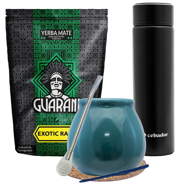 Conjunto Erva Mate Guarani Exótica 500g + Garrafa térmica