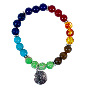 Pulseira "Sete Chakras" – com a Árvore da Vida