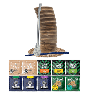 Conjuto de Erva Mate 10x50g Calabaza + Bombilla