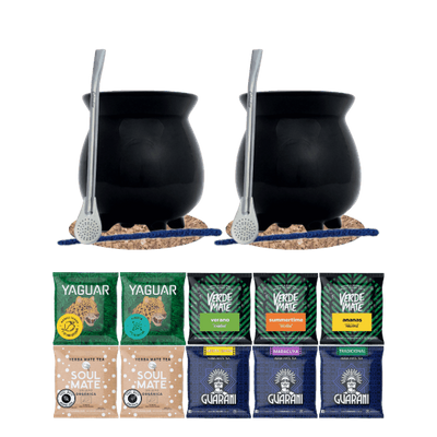 Conjuto de Erva Mate 10x50g 2x Calabaza + 2x Bombilla