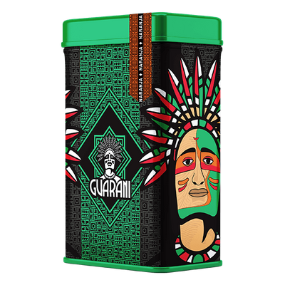 Yerbera – Lata metálica + Guarani Naranja 0,5 kg