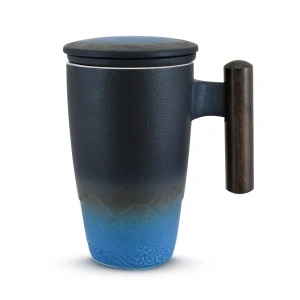 Caneca de cerâmica com tampa e infusor Mystea 300 ml