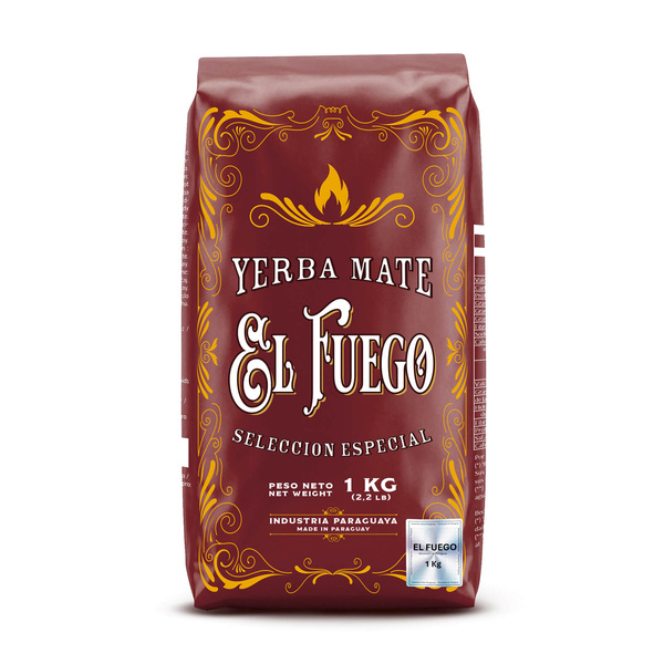 Conjuto de Erva Mate: El Fuego Elaborada 1kg + Calabaza + Bombilla