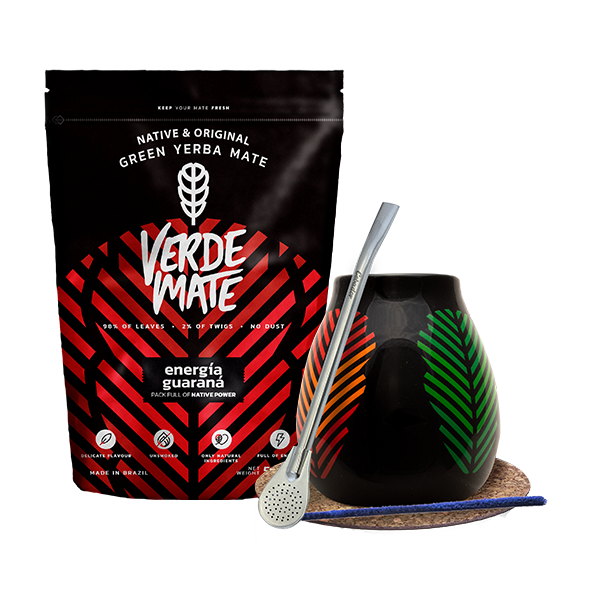 Starter set  Bombilla Mate Cup +  mate tea Verde