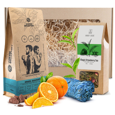 Conjunto de oferta de Café em Grão Bro Coffee Roastery + Chá + Sálvia Branca Incenso