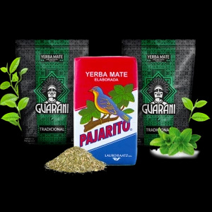 Conjuto de Erva Mate Elaborada: 2x Guarani + 1x Pajarito