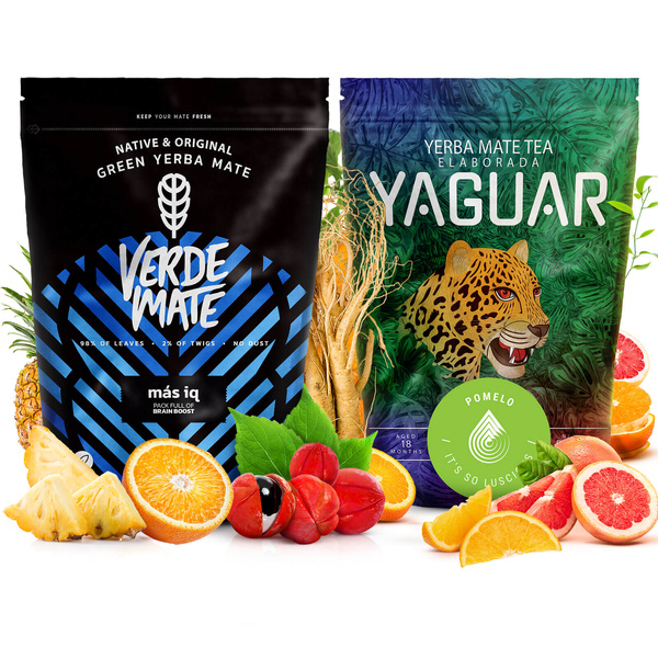 Conjuto de Erva Mate: Verde Mate + Yaguar 2x500g 1kg