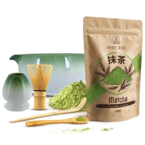 Conjunto de preparação de chá Matcha: matcha 100g + acessórios