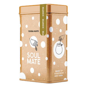 Yerbera – Lata metálica + Soul Mate Orgánica Siempre 0,5 kg