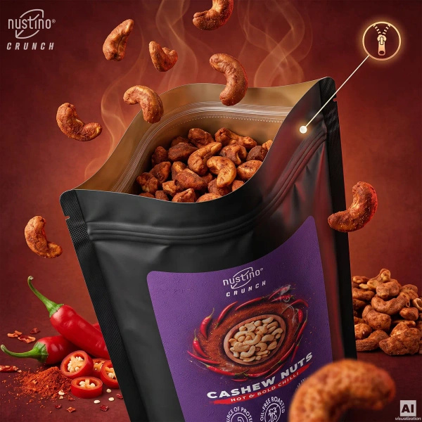 Nustino Crunch – Cajus torrados – Hot & Bold Chilli 100 g