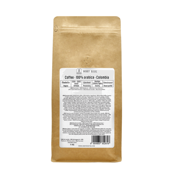 Mary Rose - café em grão inteiro Colômbia Medellin premium 1kg