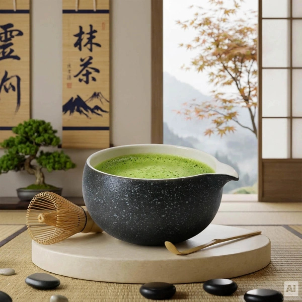 Conjunto-presente: matcha cerimonial japonês + matchawan + acessórios de bambu