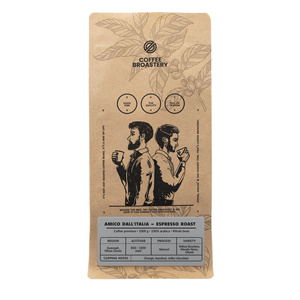Bro Coffee Roastery - Café em grão inteiro Amico dall'Italia Espresso Roast 1kg