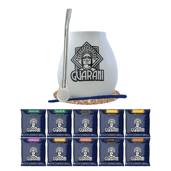 Conjuto de Erva Mate 10x50g Calabaza + Bombilla