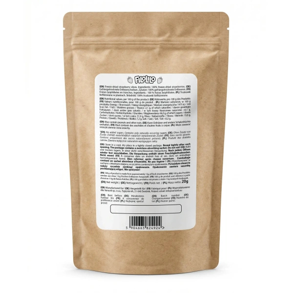 FiloLilo – Morangos liofilizados (fatias) 20 g