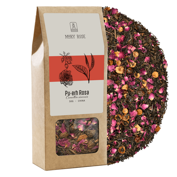 Mary Rose - Chá Pu-erh Rosa - 50g