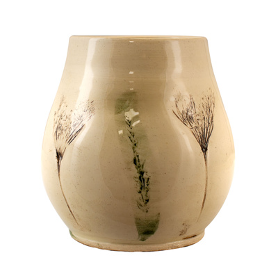 Calabaza de cerâmica Flora Brown 300 ml – Série Crater