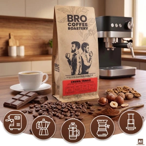 Bro Coffee Roastery – Café em grão inteiro Crema Tango 1 kg