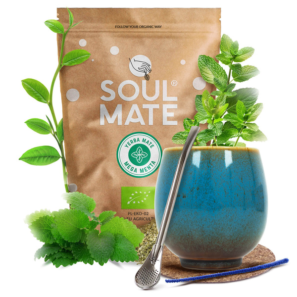 Conjuto de Erva Mate Soul Mate 500g 0,5kg Calabaza + Bombilla