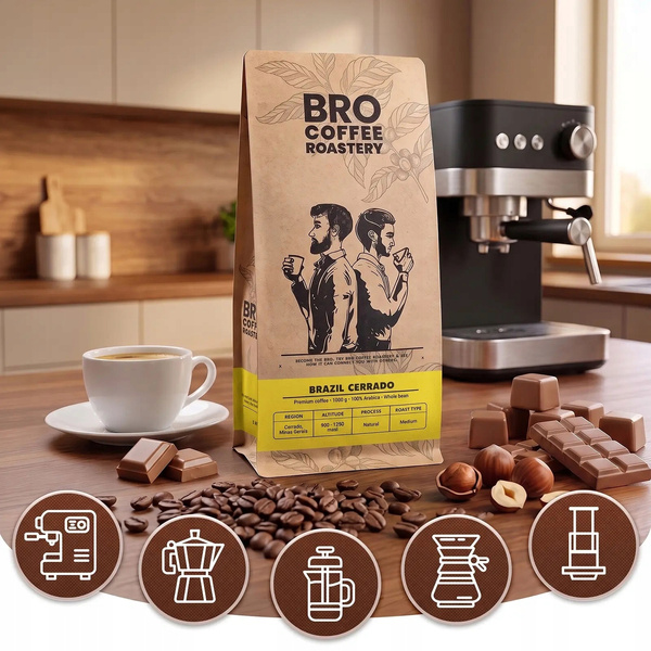 Conjuto de Bro Coffee Roastery Brazil Samba + Brazil Cerrado 2x1kg (2kg)
