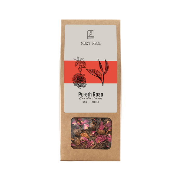 Mary Rose - Chá Pu-erh Rosa - 50g