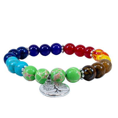Pulseira "Sete Chakras" – com a Árvore da Vida