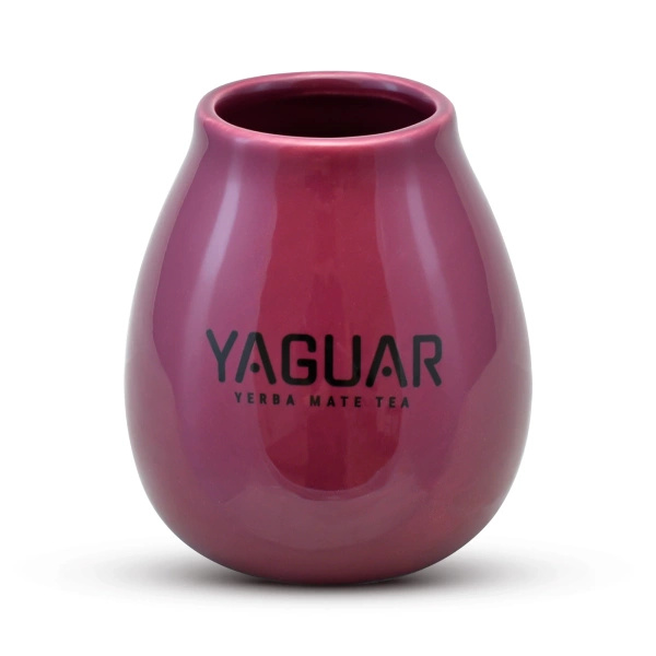 Calabaza de cerâmica com logótipo Yaguar (roxo) 350ml