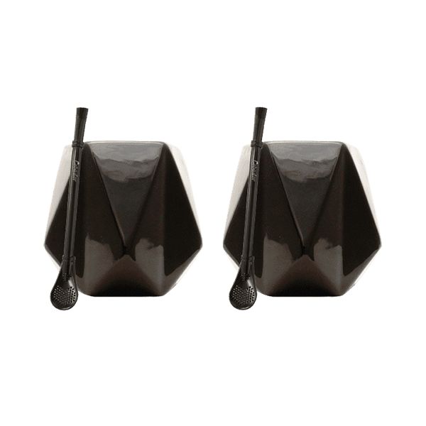 Conjunto de Acessórios para Erva Mate: 2x Calabaza + 2x Bombilla