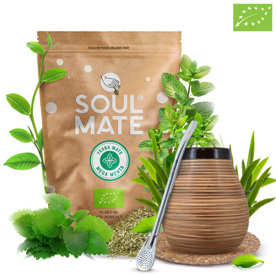 Conjuto de Erva Mate Soul Mate 500g 0,5kg Calabaza + Bombilla