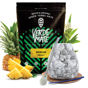 Conjuto de Erva Mate Verde Mate 500g 0,5kg Calabaza + Bombilla