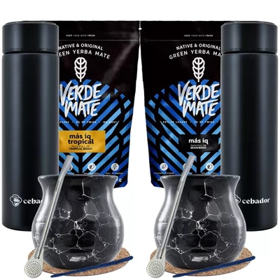 Yerba Verde Mate Thermos Set for Two 1kg